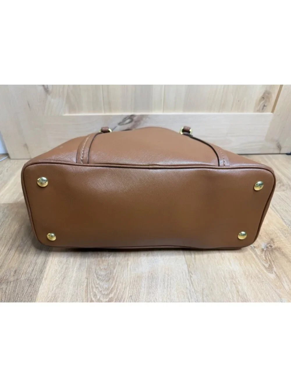 Coach Peyton Leather Jordan Double Zip Carryall Bag F25669 Chestnut EUC - Picture 5 of 12